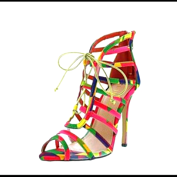Liliana Shoes - Multicolor Strappy Liliana Heels